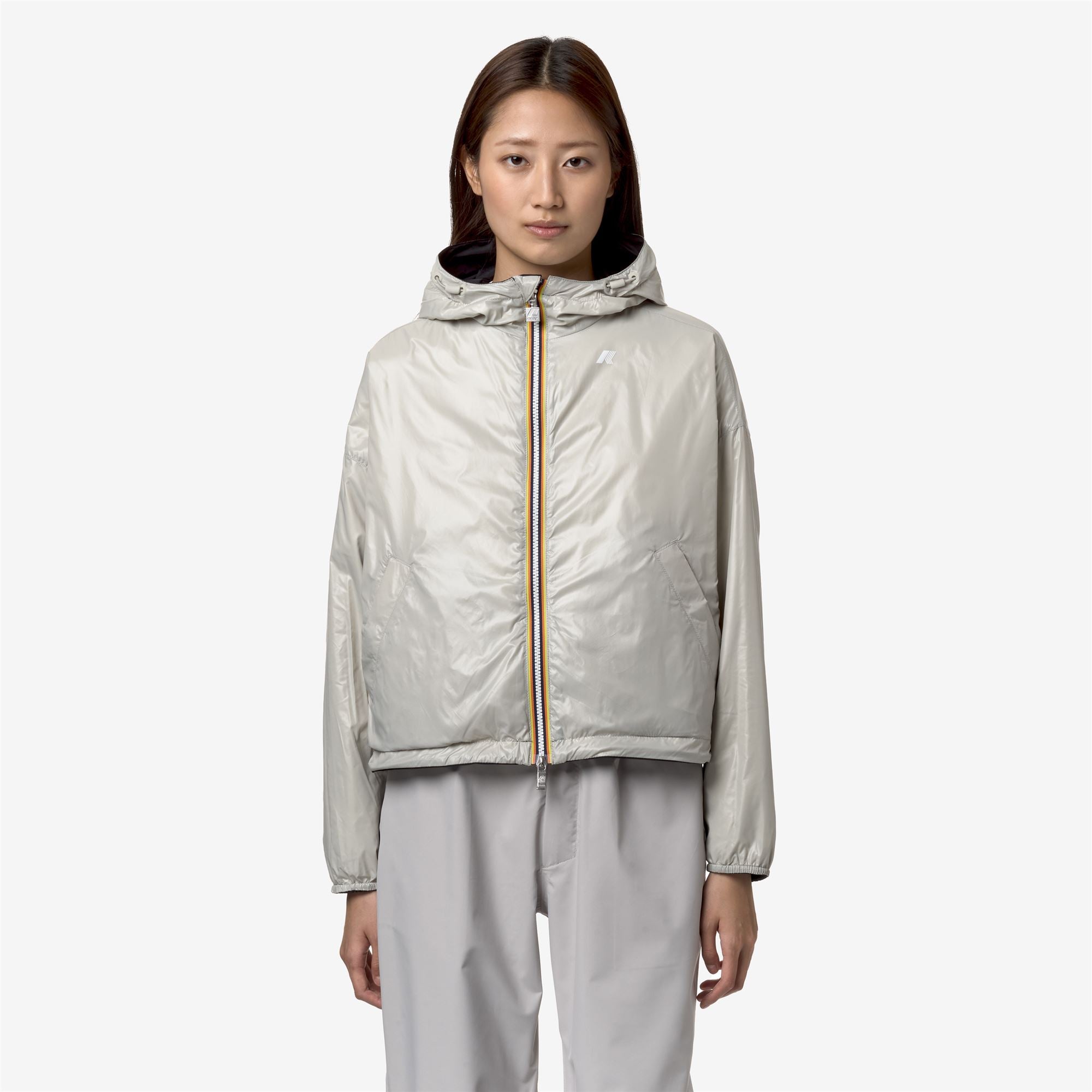Jackets_WOMAN_LAURETTE PLUS.2 DOUBLE_Short_Black P-Beige Lt - Commercial 7