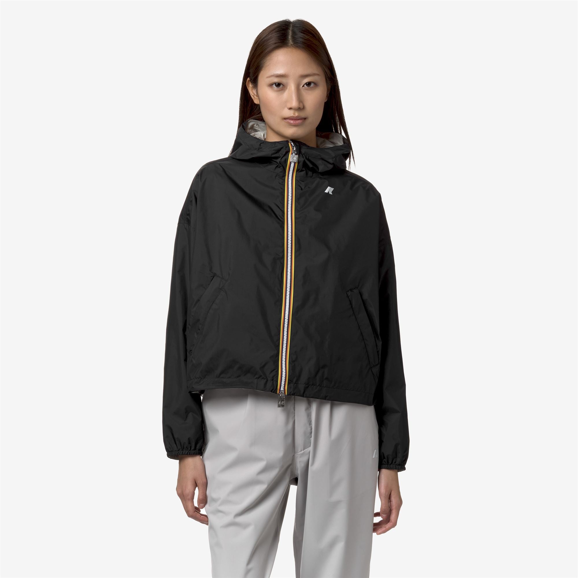 Jackets_WOMAN_LAURETTE PLUS.2 DOUBLE_Short_Black P-Beige Lt - Commercial 4