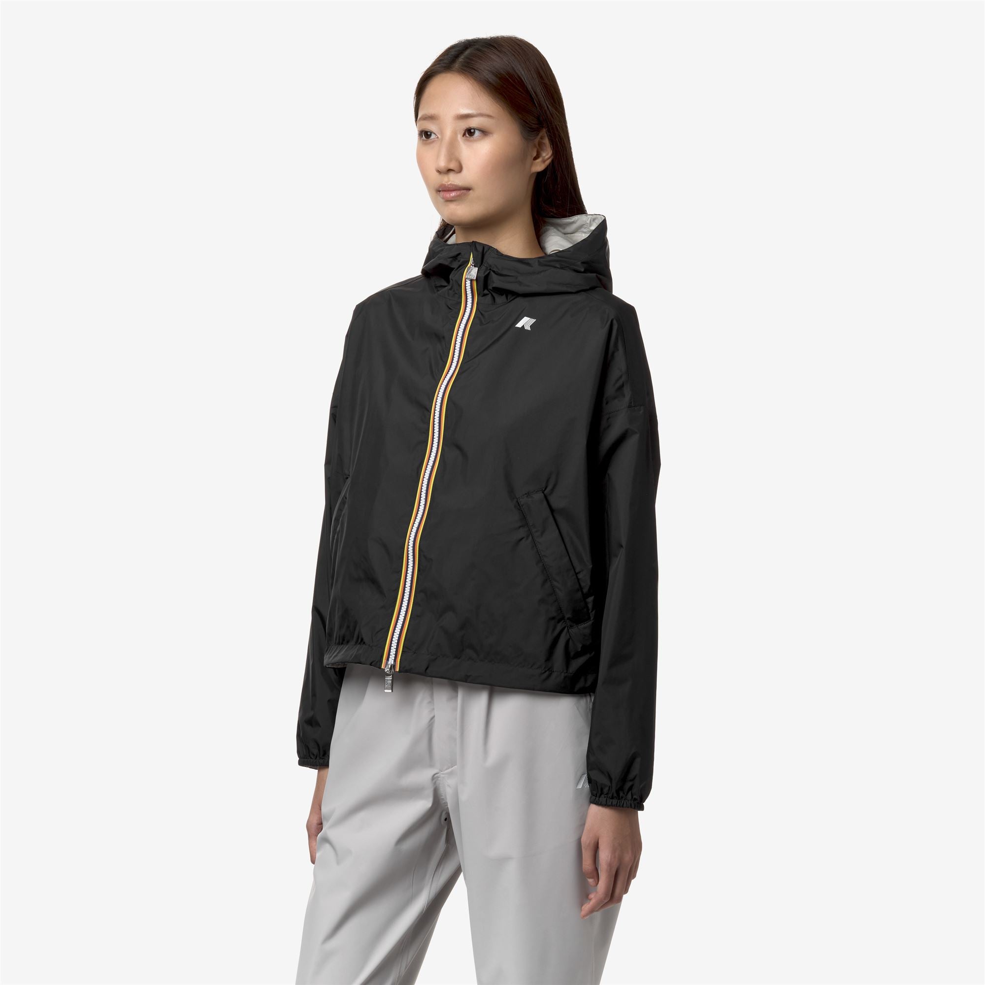 Jackets_WOMAN_LAURETTE PLUS.2 DOUBLE_Short_Black P-Beige Lt - Commercial 5