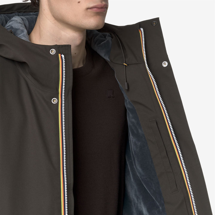 JACKO TWILL MARMOTTA - Jackets - Short - MAN - Black Olive-Blue Airforce
