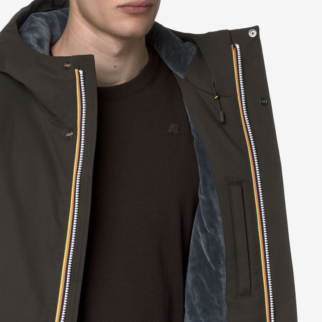 JARNO TWILL MARMOTTA - Jackets - Short - MAN - Black Olive-Blue Airforce