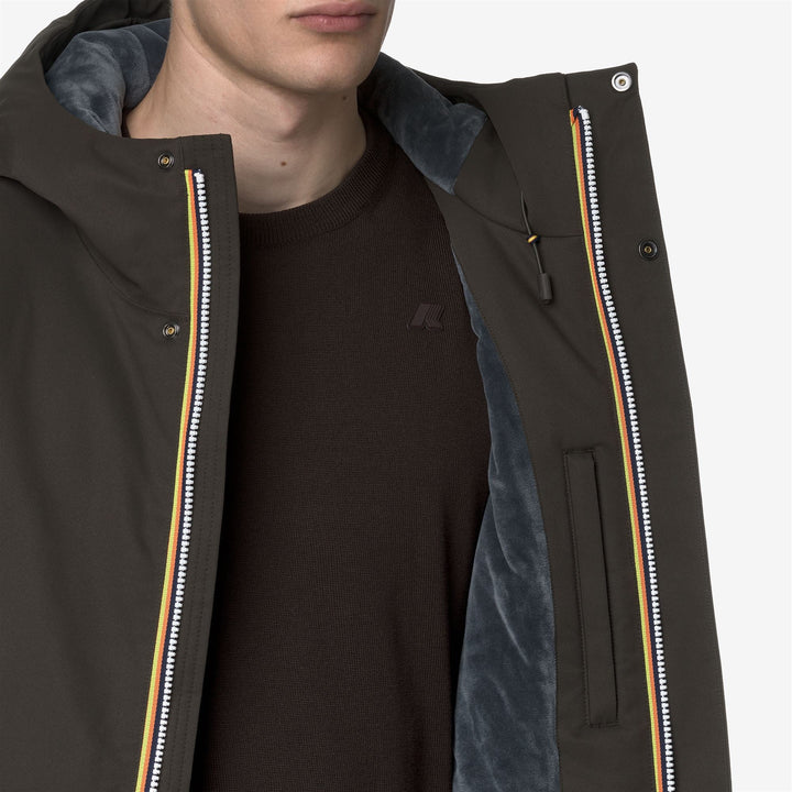 JARNO TWILL MARMOTTA - Jackets - Short - MAN - Black Olive-Blue Airforce