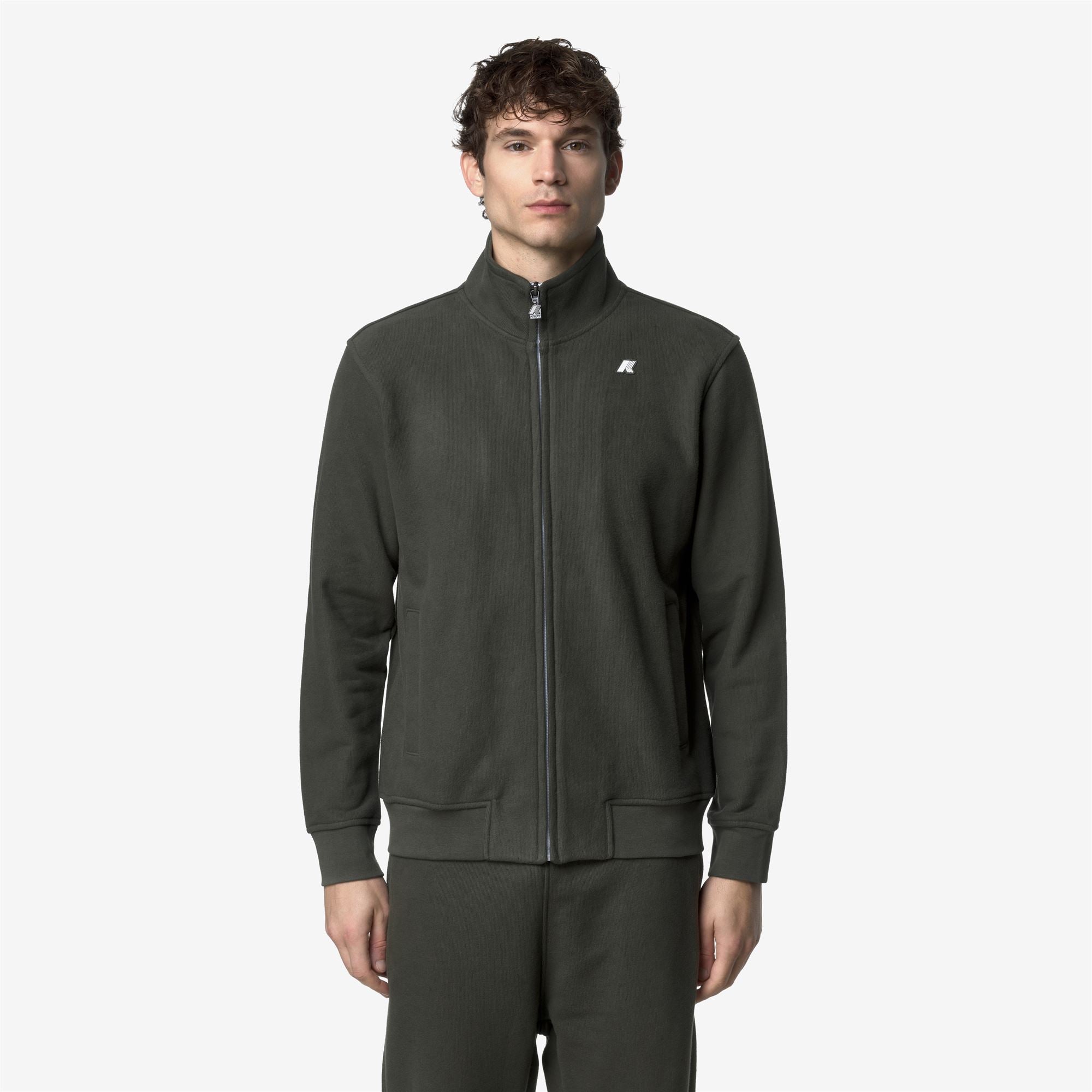 Fleece_MAN_FINN HEAVY FLEECE_Jacket_GREEN BLACKISH - Commercial 4
