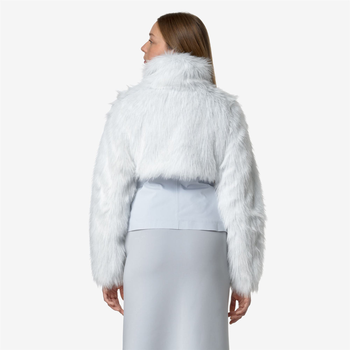 Jackets_WOMAN_MEL ECO FUR BONDED_Short_Grey Lilla - Black Ash - Commercial 6