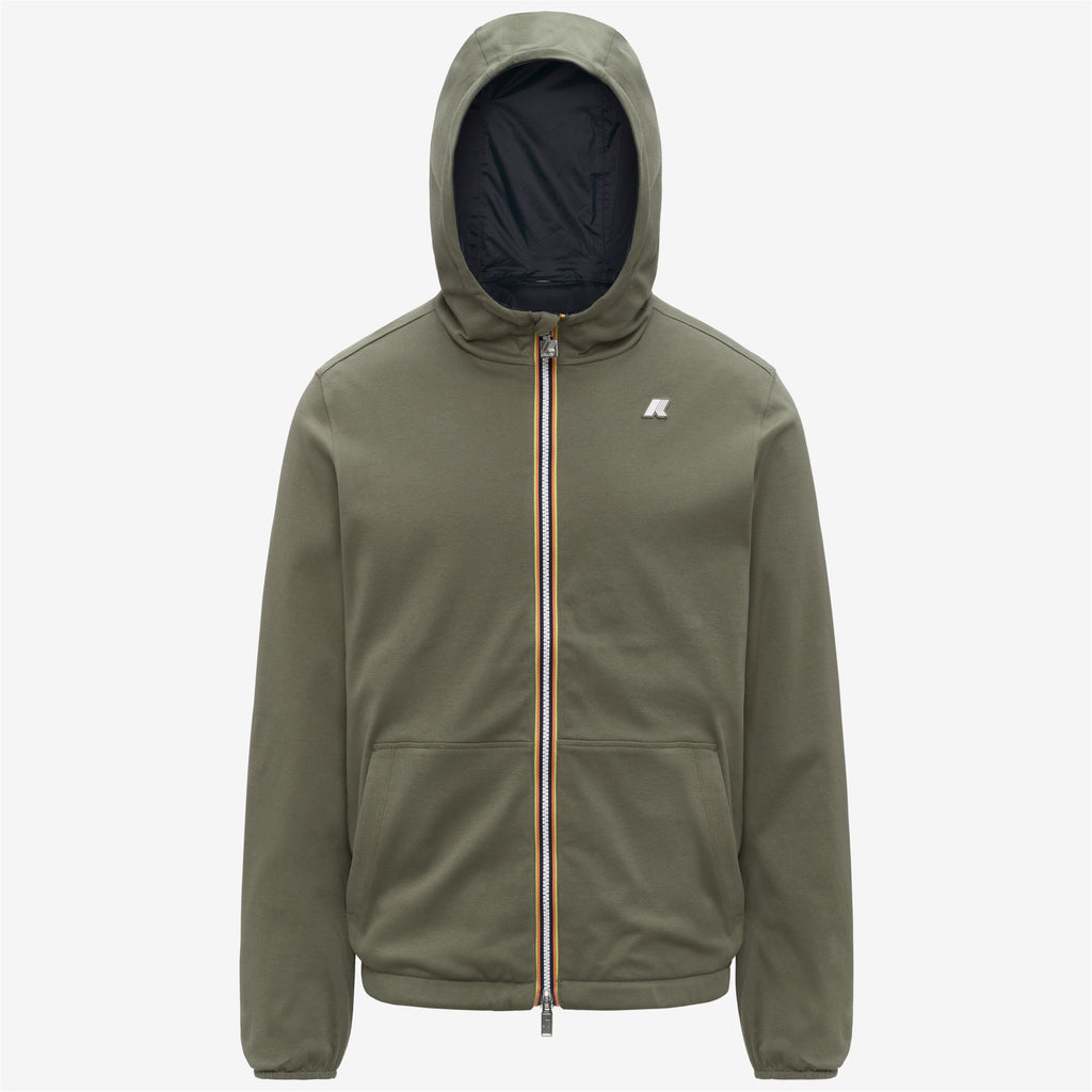 Jackets_Unisex_JAKE DOUBLE INTERLOCK_Short_Green Lichen - Blue Depth - Commercial 1