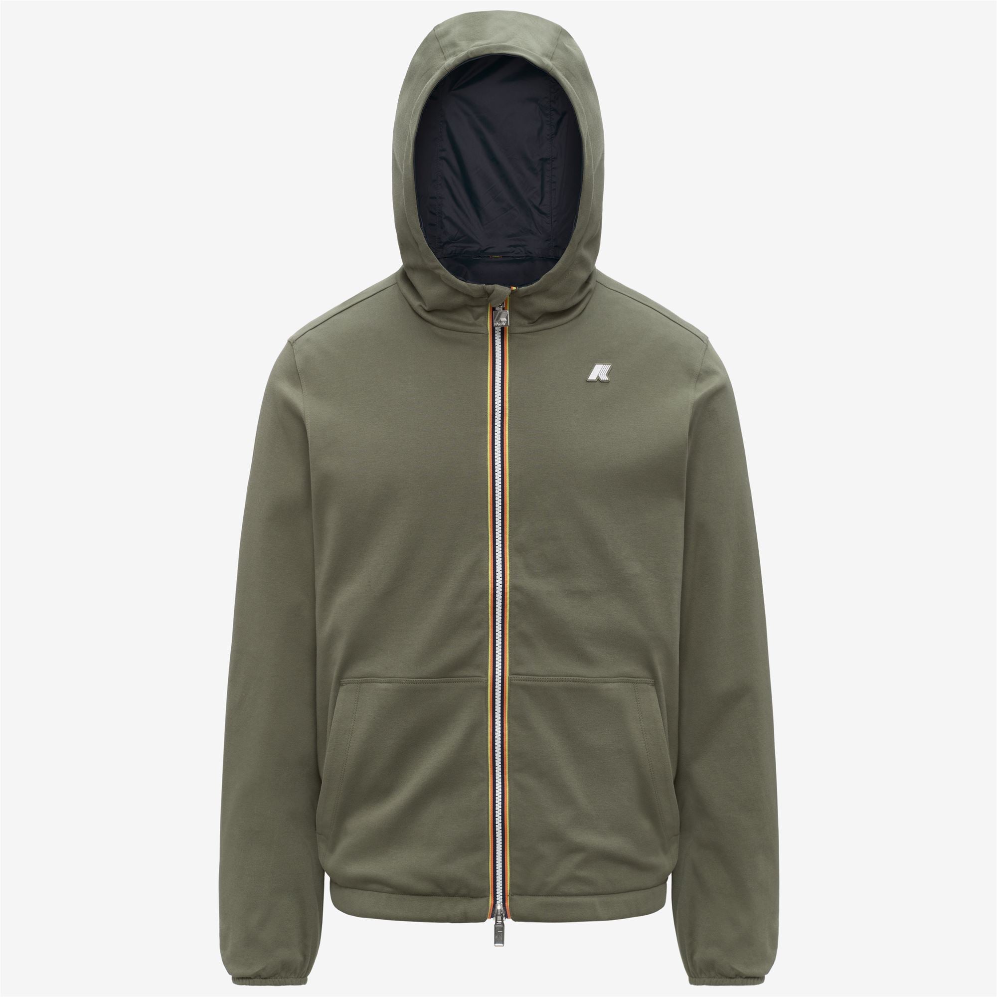 Jackets_Unisex_JAKE DOUBLE INTERLOCK_Short_Green Lichen - Blue Depth - Commercial 1
