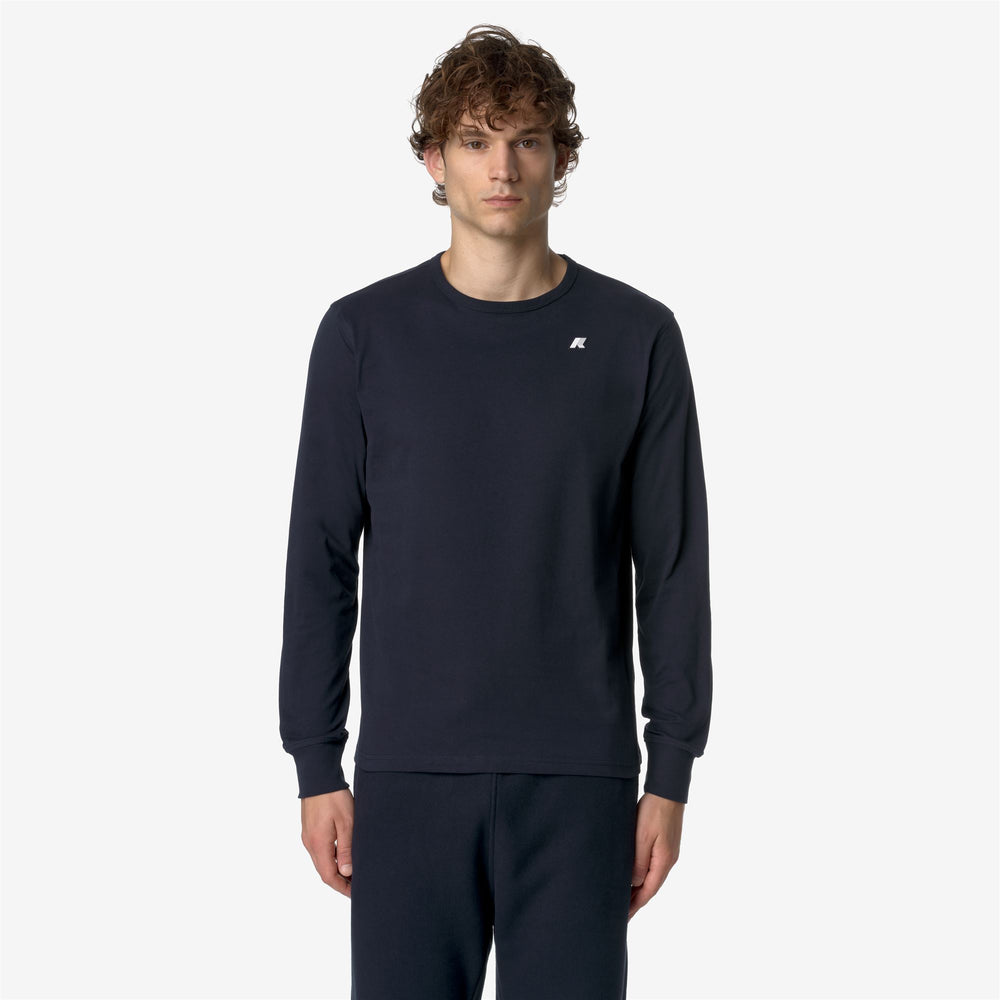 T-Shirts & Top_MAN_ELMER JS PEACH_T-Shirt_Blue Depth - DressedBack