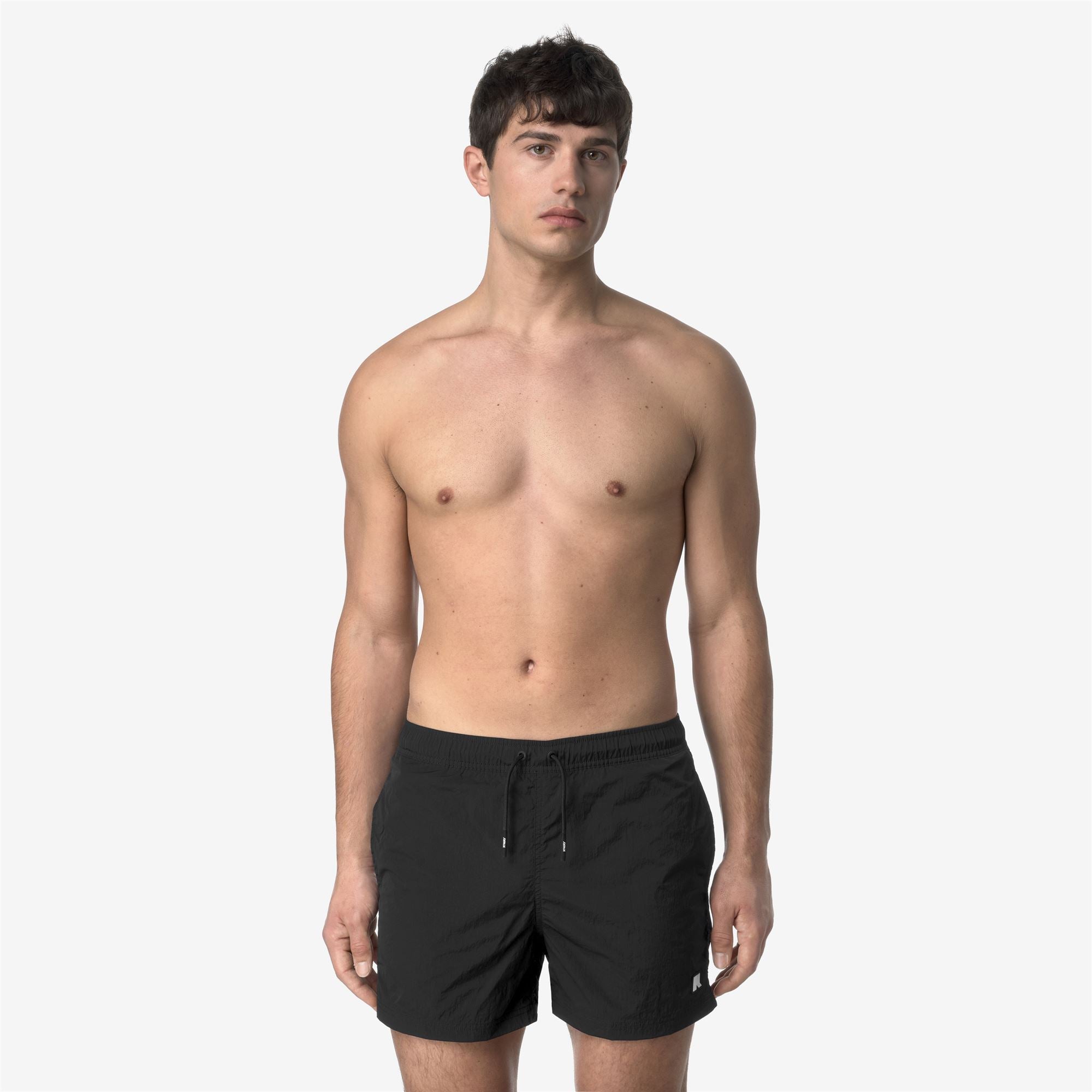 Bathing Suits_MAN_HAZEL BEACH_Swimming Trunks_Black Pure - Commercial 4