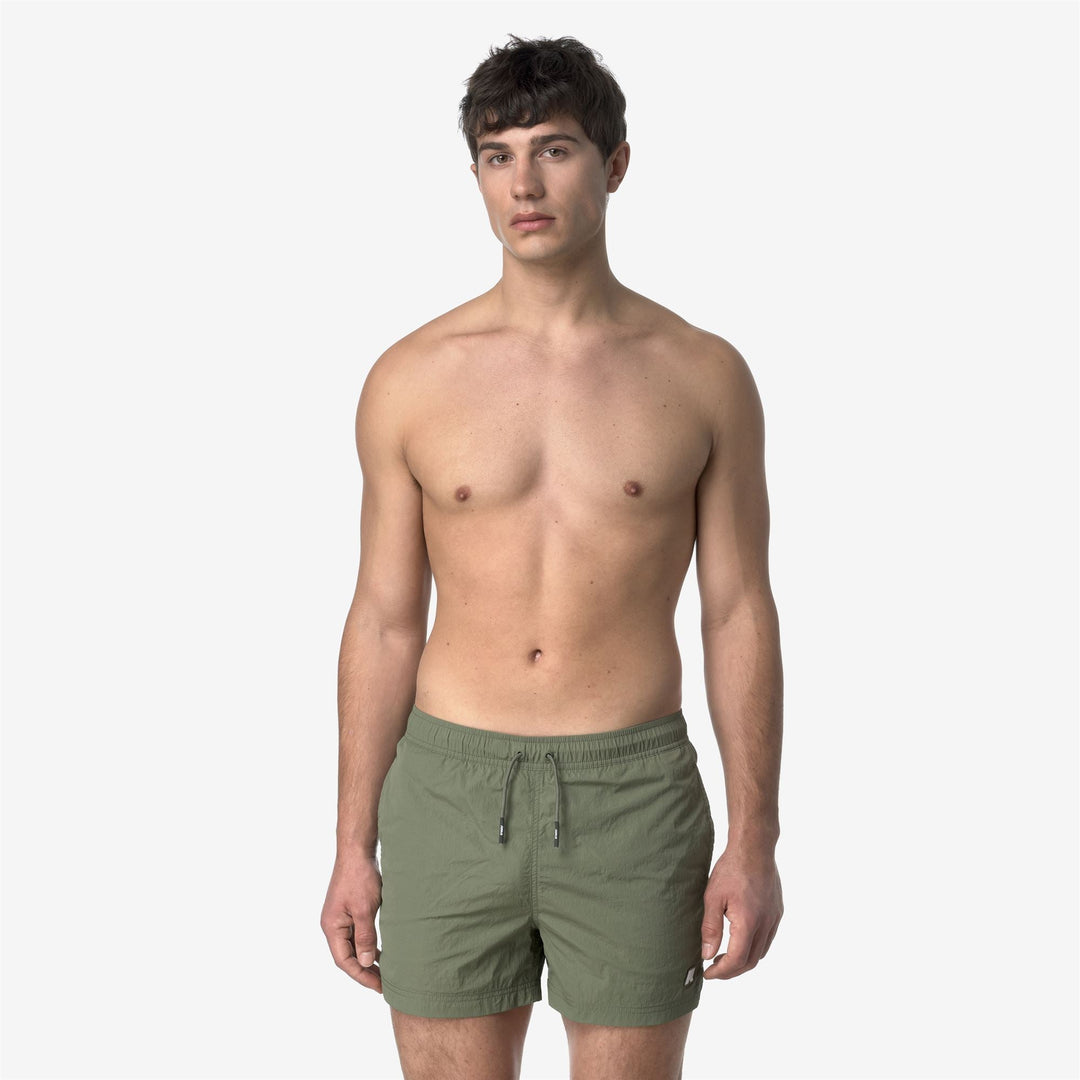 HAZEL BEACH - Bathing Suits - Swimming Trunks - MAN - GREEN LICHEN