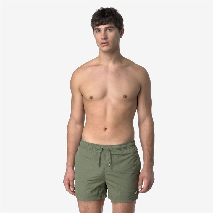 HAZEL BEACH - Bathing Suits - Swimming Trunks - MAN - GREEN LICHEN