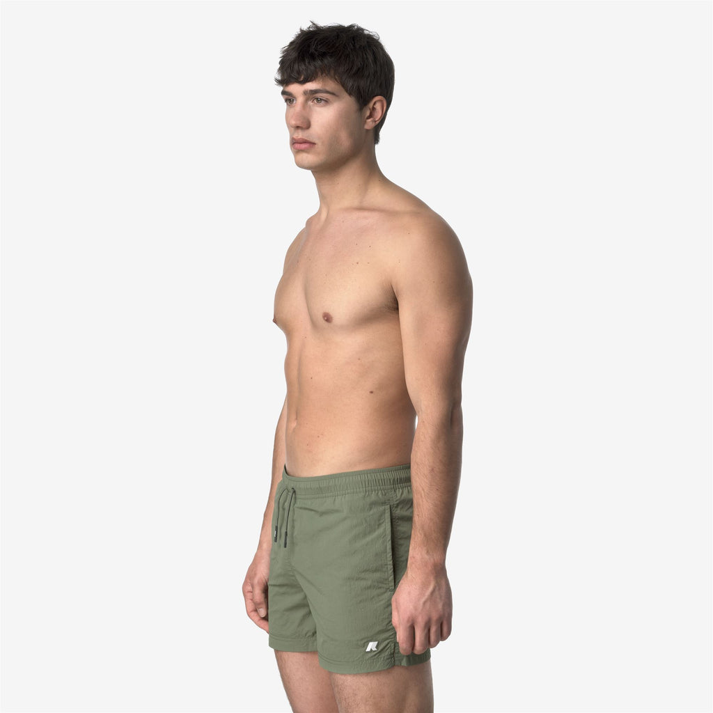 Bathing Suits_MAN_HAZEL BEACH_Swimming Trunks_Green Lichen - Commercial 5