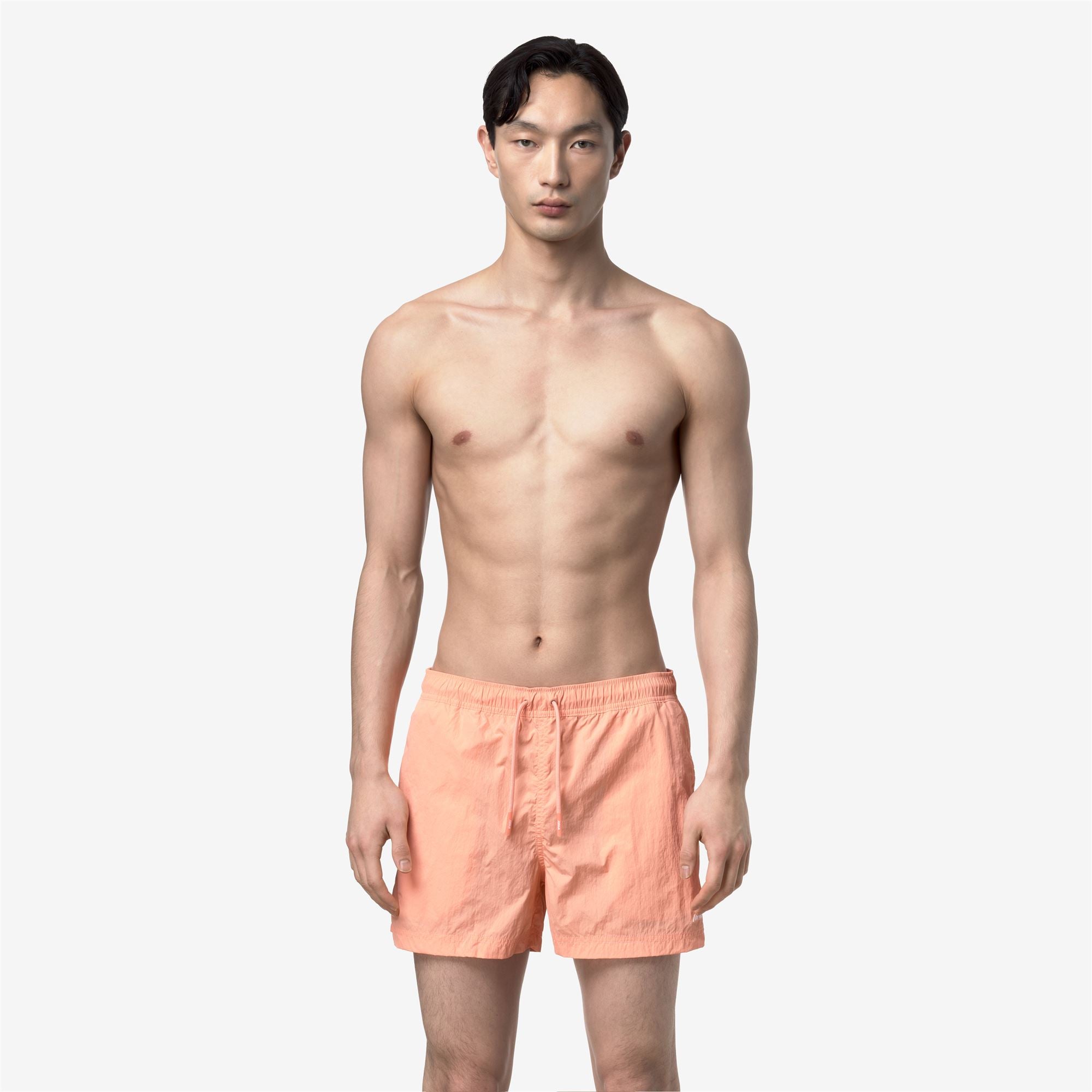 Bathing Suits_Man_HAZEL BEACH_Swimming Trunks_Pink Pamplemousse - Commercial 4
