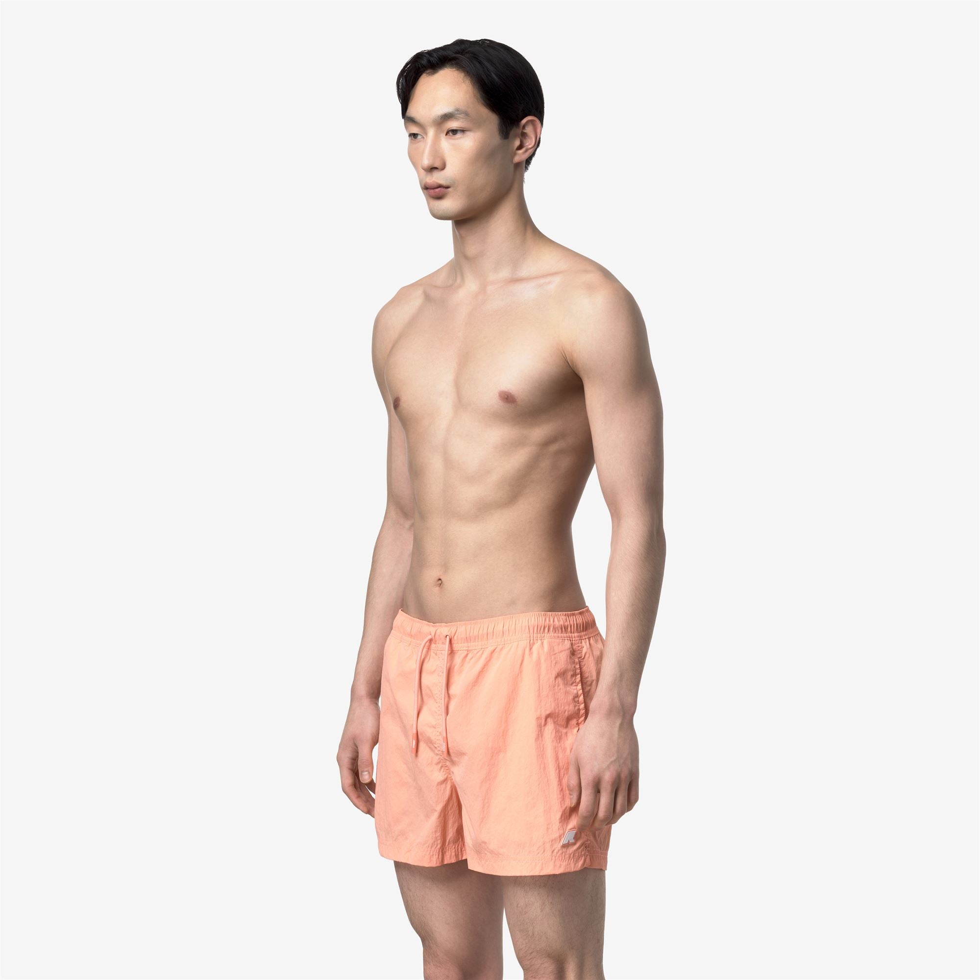 Bathing Suits_Man_HAZEL BEACH_Swimming Trunks_Pink Pamplemousse - Commercial 5