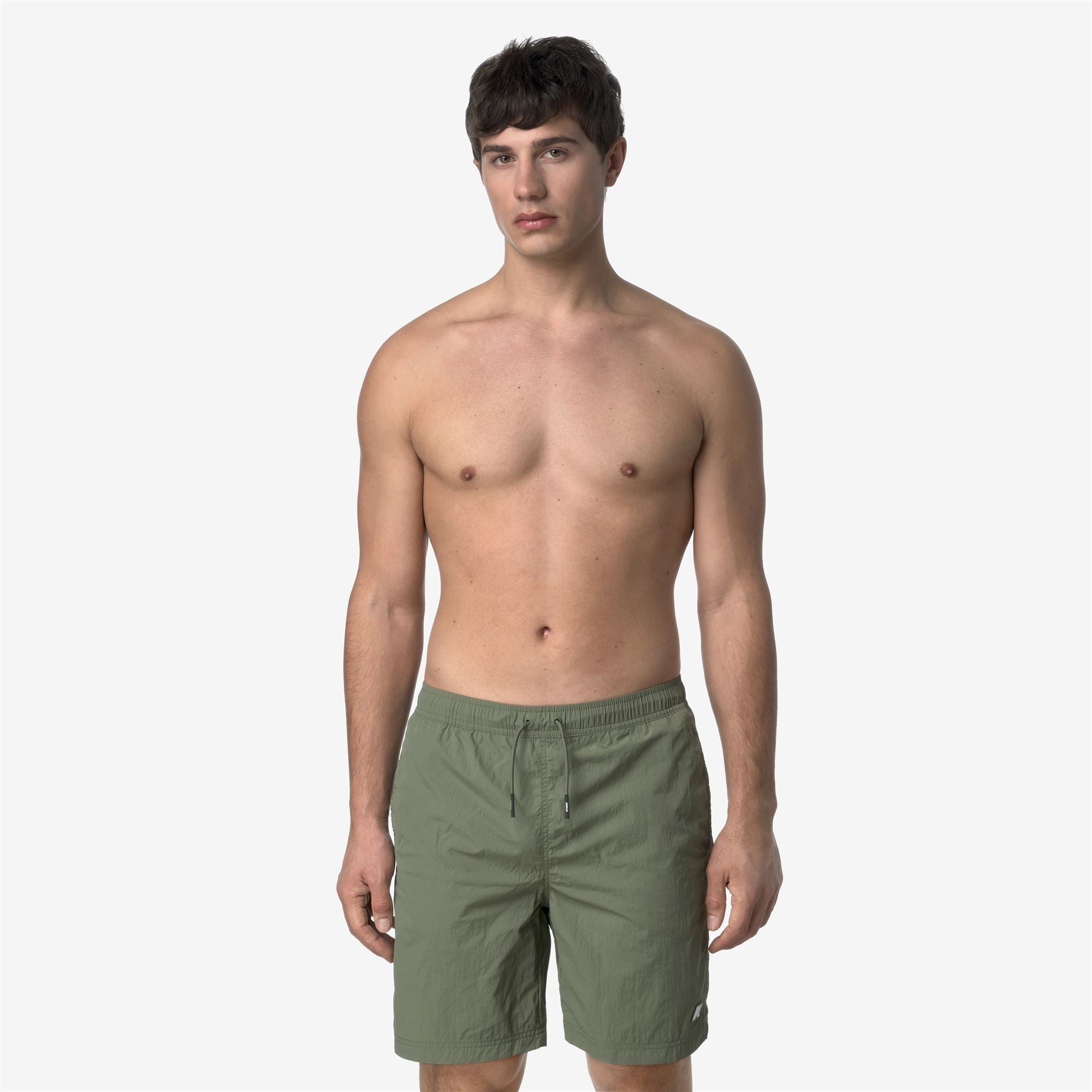 Bathing Suits_MAN_LENON BEACH_Swimming Trunks_Green Lichen - Commercial 4