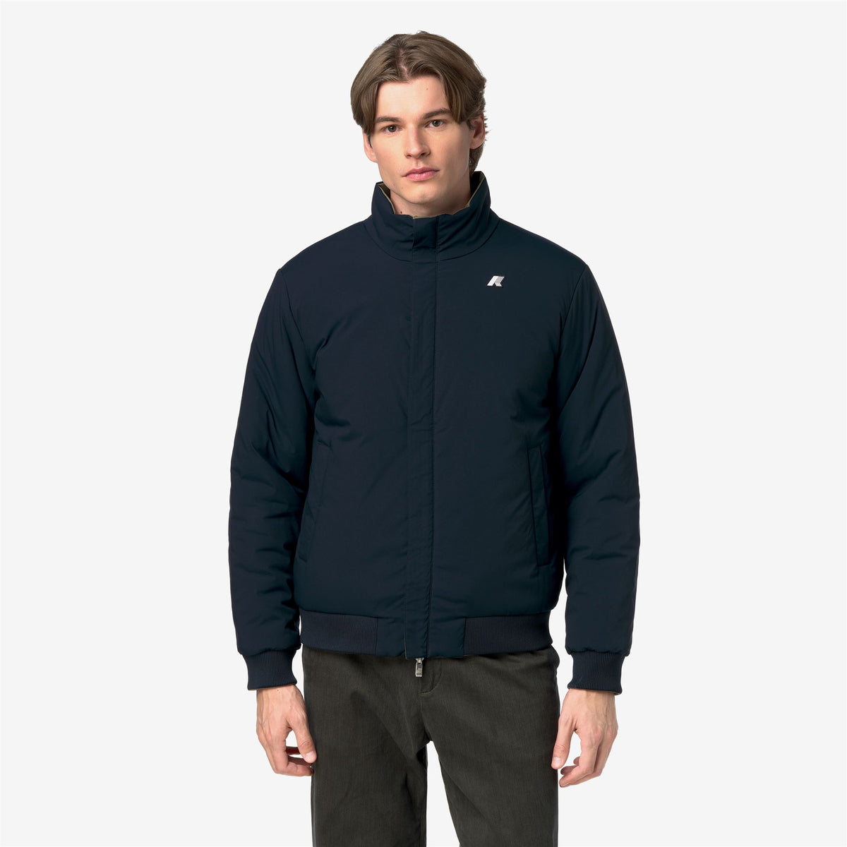 Jackets_Man_ARSENE ST WARM DOUBLE_Short_Green Army - Blue Depth - Commercial 3