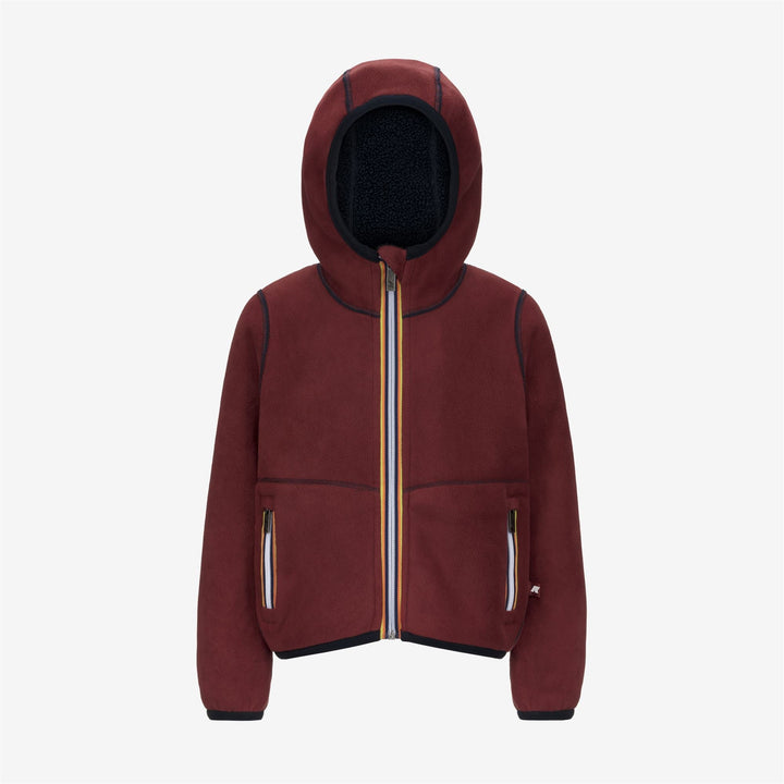 P. JACK SHERPA POLAR REVERSIBLE - Fleece - Hoodie Full Zip - BOY - Blue Depth-Red Syrah
