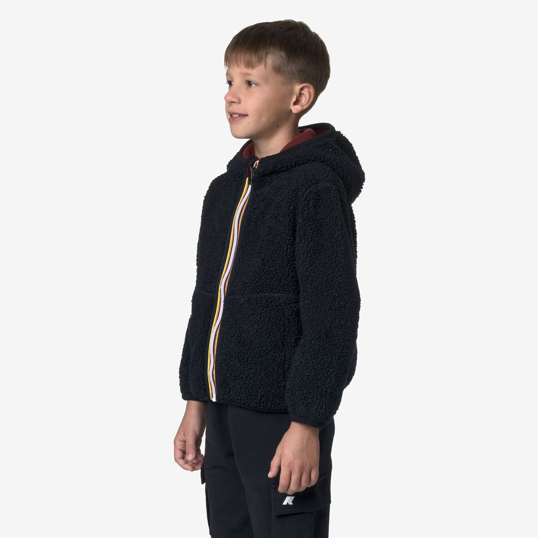P. JACK SHERPA POLAR REVERSIBLE - Fleece - Hoodie Full Zip - BOY - Blue Depth-Red Syrah