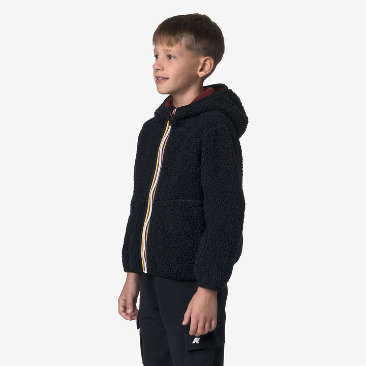 P. JACK SHERPA POLAR REVERSIBLE - Fleece - Hoodie Full Zip - BOY - Blue Depth-Red Syrah