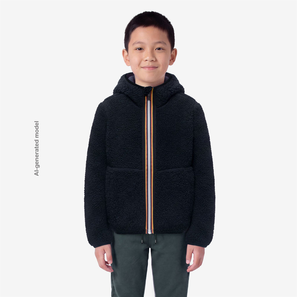 Fleece_BOY_P. JACK SHERPA POLAR DOUBLE_Hoodie Full Zip_Blue Depth - Blue Wild - Commercial 4