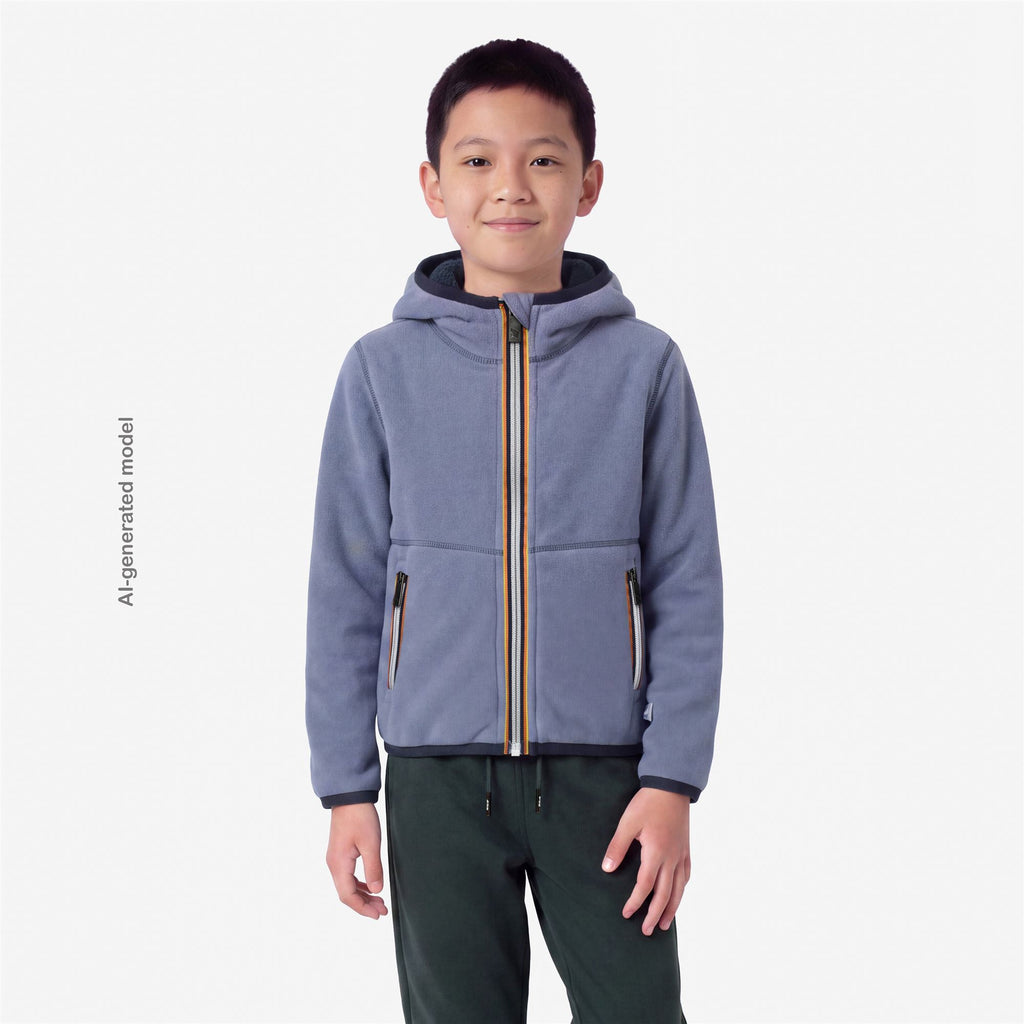 Fleece_BOY_P. JACK SHERPA POLAR DOUBLE_Hoodie Full Zip_Blue Depth - Blue Wild - Commercial 3