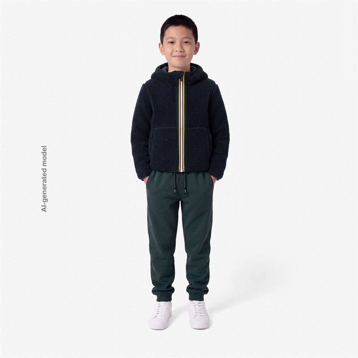 Fleece_BOY_P. JACK SHERPA POLAR DOUBLE_Hoodie Full Zip_Blue Depth - Blue Wild - Commercial 7