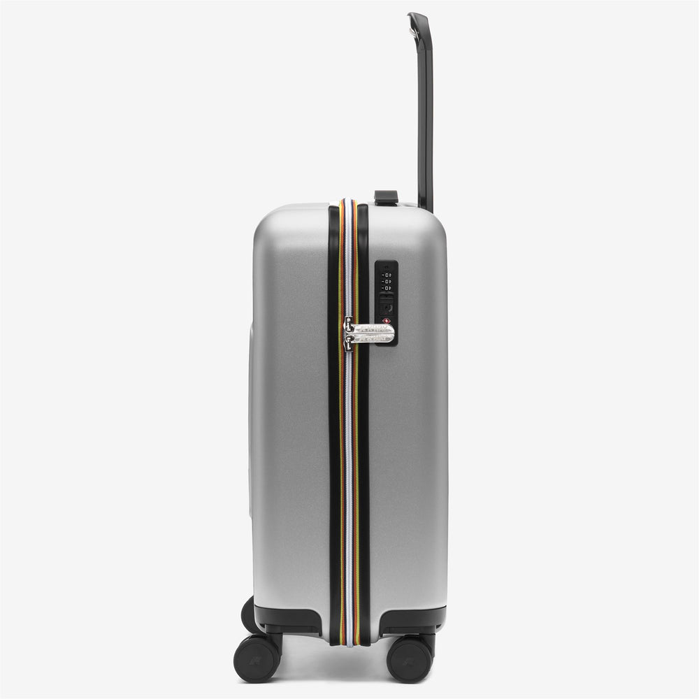 Luggage Bags_UNISEX_EUDOXIE LOGO_Trolley_Grey Md - DressedFront