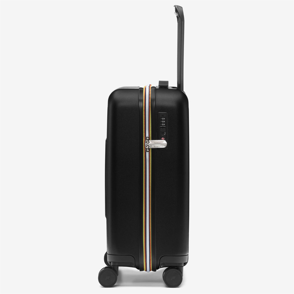 Luggage Bags_UNISEX_EUDOXIE LOGO_Trolley_Black Pure - DressedFront