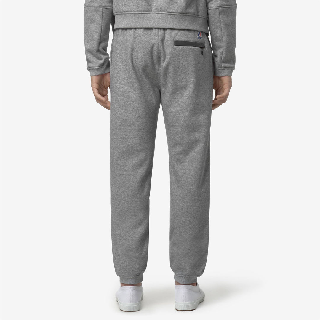 Pants_UNISEX_PHILBERT BRUSHED PC_Sport Trousers_Grey Melange Mid - DressedFrontDouble