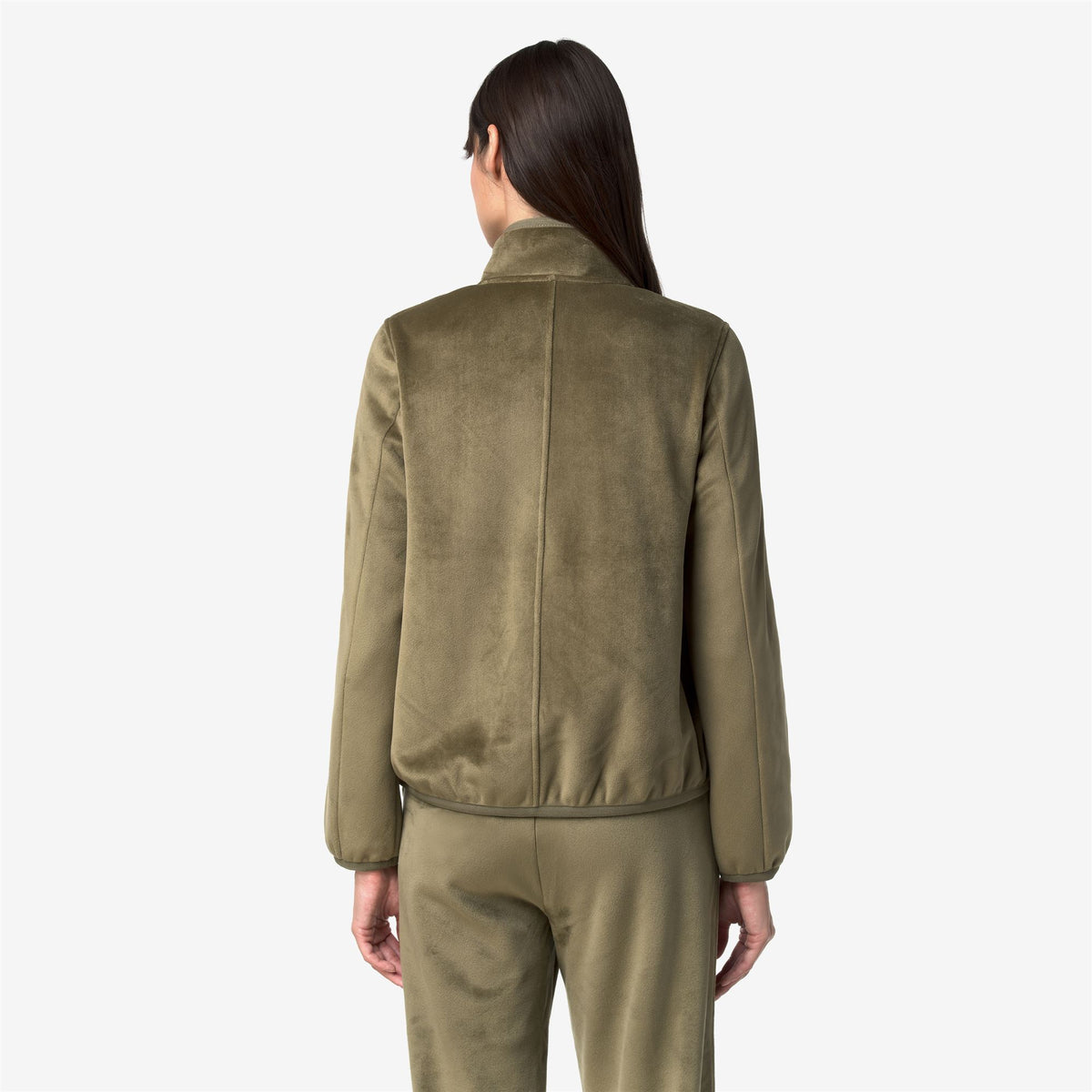 Fleece_Woman_TUDA VELOUR POLAR_Jacket_Green Army-Green Army - Commercial 6