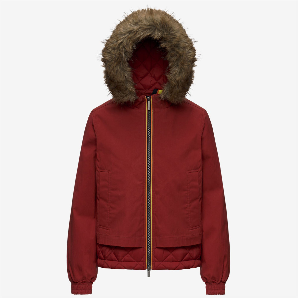 Jackets_Woman_TOSCA WAX COTTON NYLON_Short_Red Dk Chili - Commercial 1