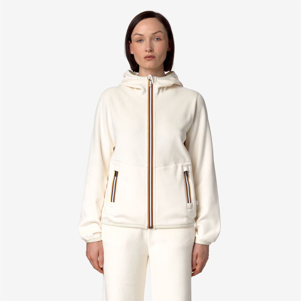 Fleece_WOMAN_LILY VELOUR POLAR DOUBLE_Jacket_White G-White G - Commercial 3