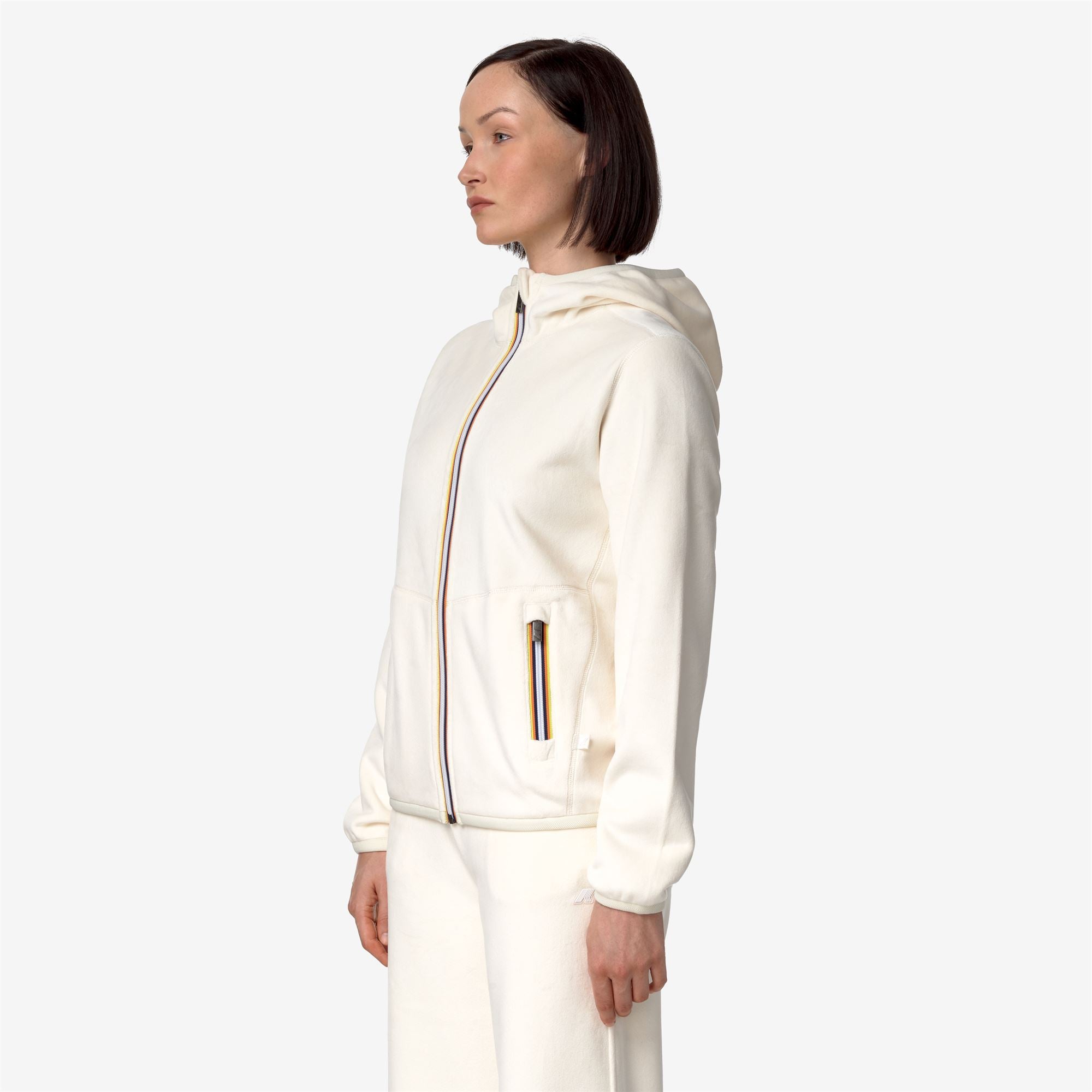 Fleece_WOMAN_LILY VELOUR POLAR DOUBLE_Jacket_White G-White G - Commercial 5