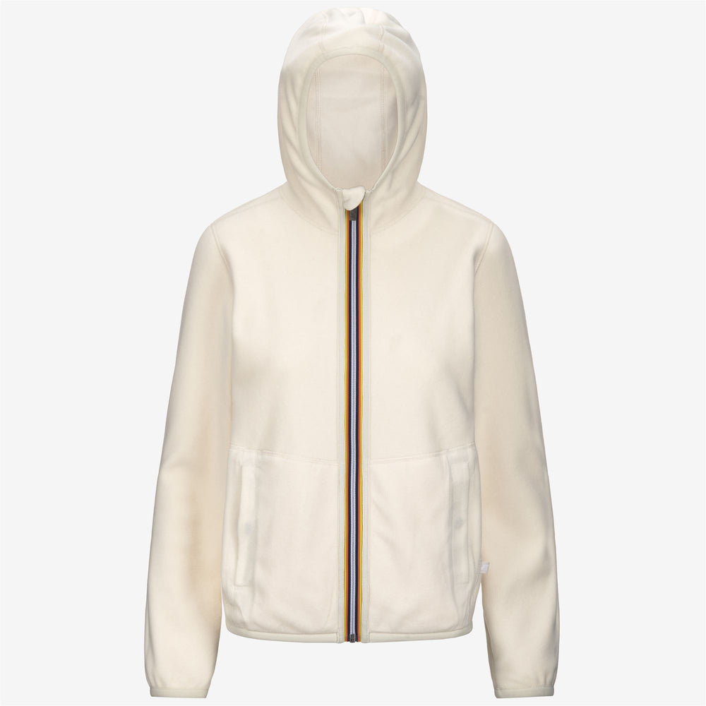 Fleece_WOMAN_LILY VELOUR POLAR DOUBLE_Jacket_White G-White G - DressedFront