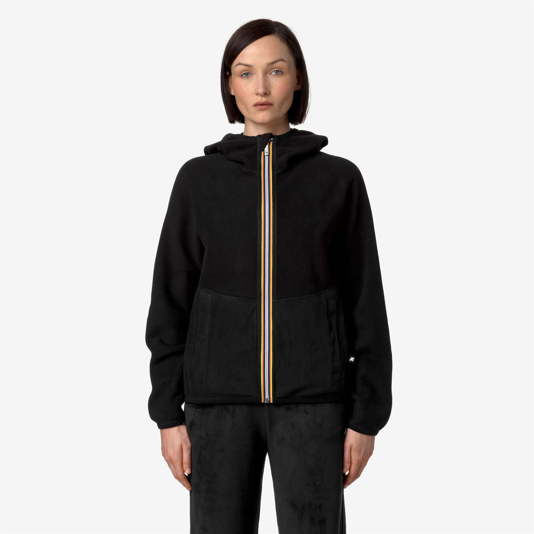 LILY VELOUR POLAR REVERSIBLE - Fleece - Jacket - WOMAN - BLACK P-BLACK P