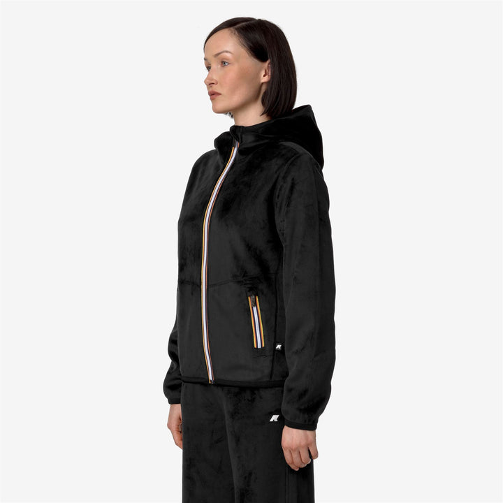LILY VELOUR POLAR REVERSIBLE - Fleece - Jacket - WOMAN - BLACK P-BLACK P