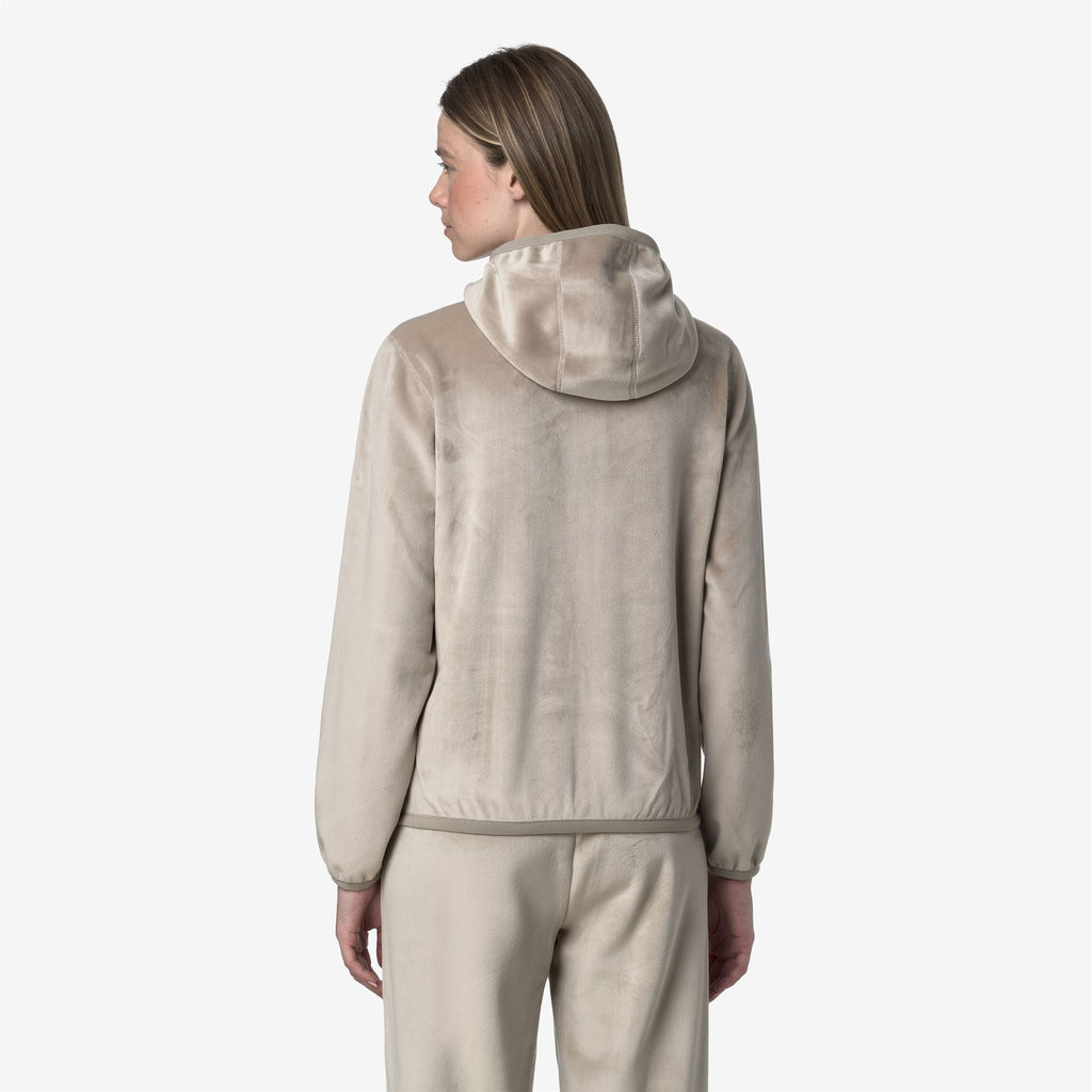 Fleece_WOMAN_LILY VELOUR POLAR DOUBLE_Jacket_Beige Cashmere-Beige Cashmere - Commercial 6