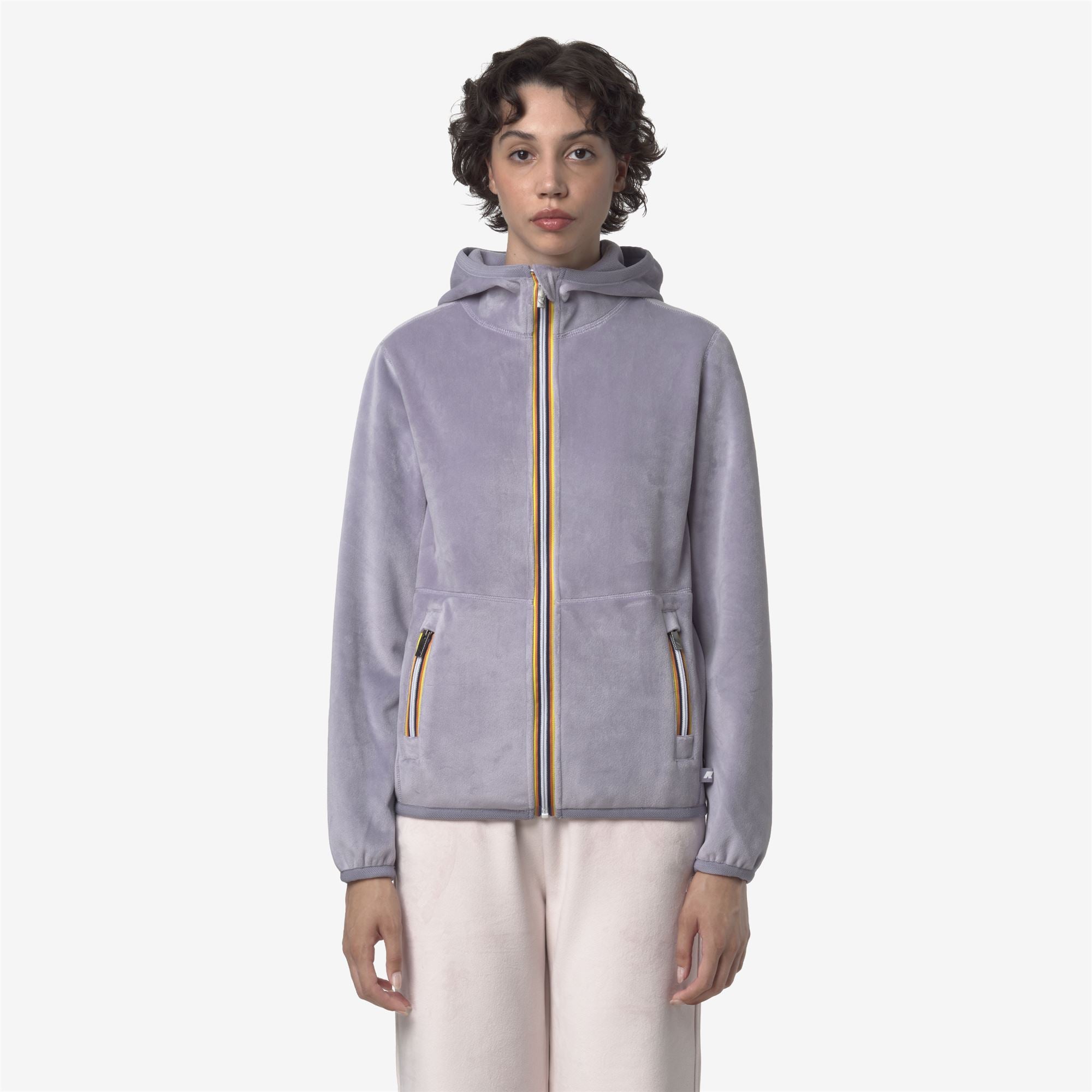 Fleece_WOMAN_LILY VELOUR POLAR DOUBLE_Jacket_Violet Lavander Combo - Commercial 4