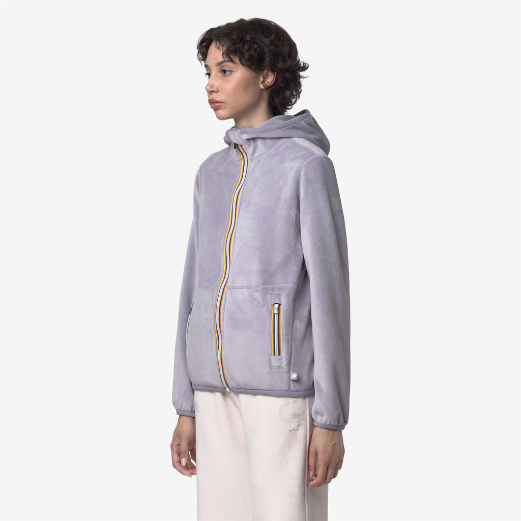 Fleece_WOMAN_LILY VELOUR POLAR DOUBLE_Jacket_Violet Lavander Combo - Commercial 5