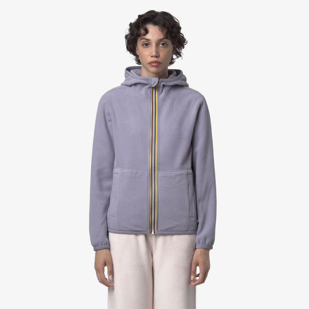 Fleece_WOMAN_LILY VELOUR POLAR DOUBLE_Jacket_Violet Lavander Combo - Commercial 7