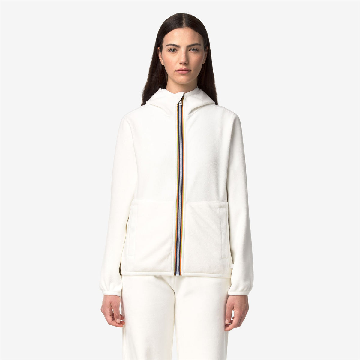 Fleece_Woman_LILY VELOUR POLAR DOUBLE_Jacket_White Nat-White Nat - Commercial 3