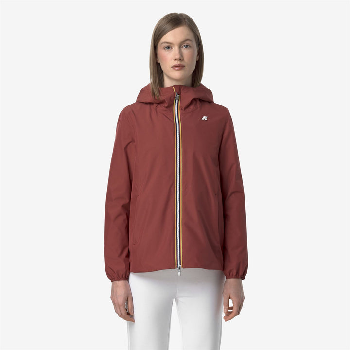 MARGUERITE STRETCH POLY JERSEY - Jackets - Mid - WOMAN - RED BROWNISH