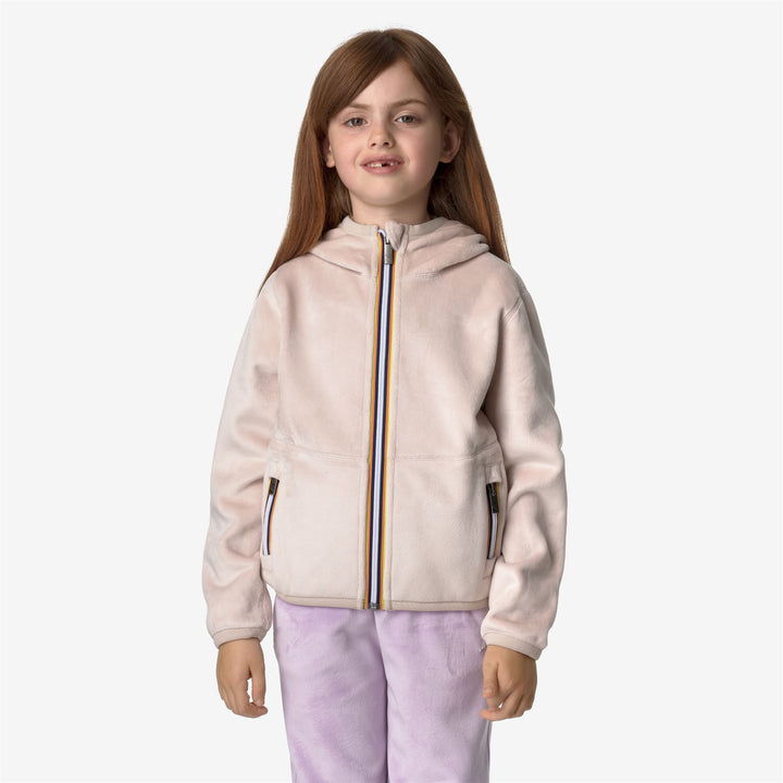Fleece_GIRL_P. LILY VELOUR POLAR DOUBLE_Jacket_Pink Tint-Pink Tint - Pink Tint - DressedBack