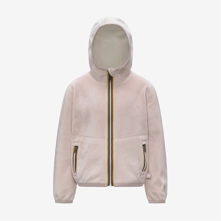 P. LILY VELOUR POLAR REVERSIBLE - Fleece - Jacket - GIRL - Rose Hushed-White Gardenia