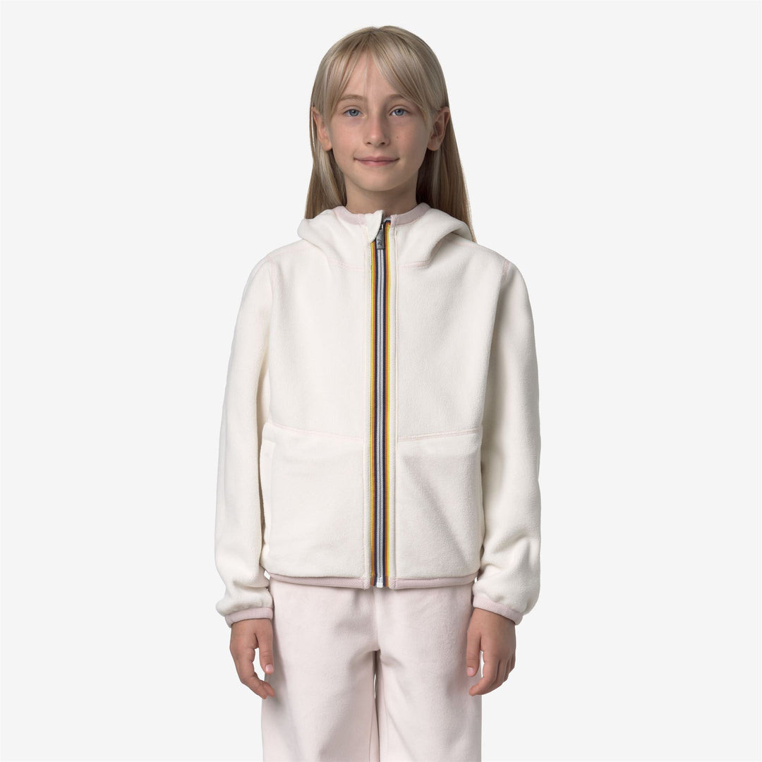 P. LILY VELOUR POLAR REVERSIBLE - Fleece - Jacket - GIRL - Rose Hushed-White Gardenia