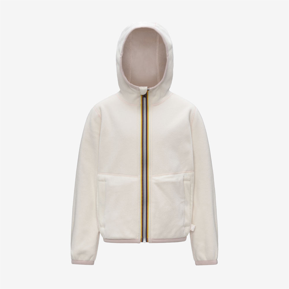 Fleece_GIRL_P. LILY VELOUR POLAR DOUBLE_Jacket_Rose Hushed - White Gardenia - DressedFront