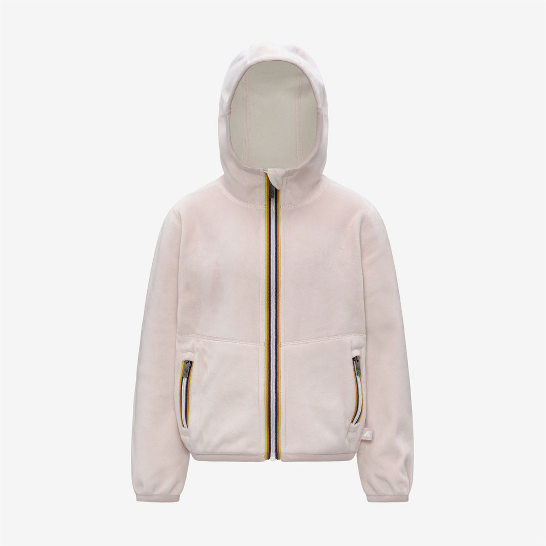 Fleece_GIRL_P. LILY VELOUR POLAR DOUBLE_Jacket_Rose Hushed - White Gardenia - Photo