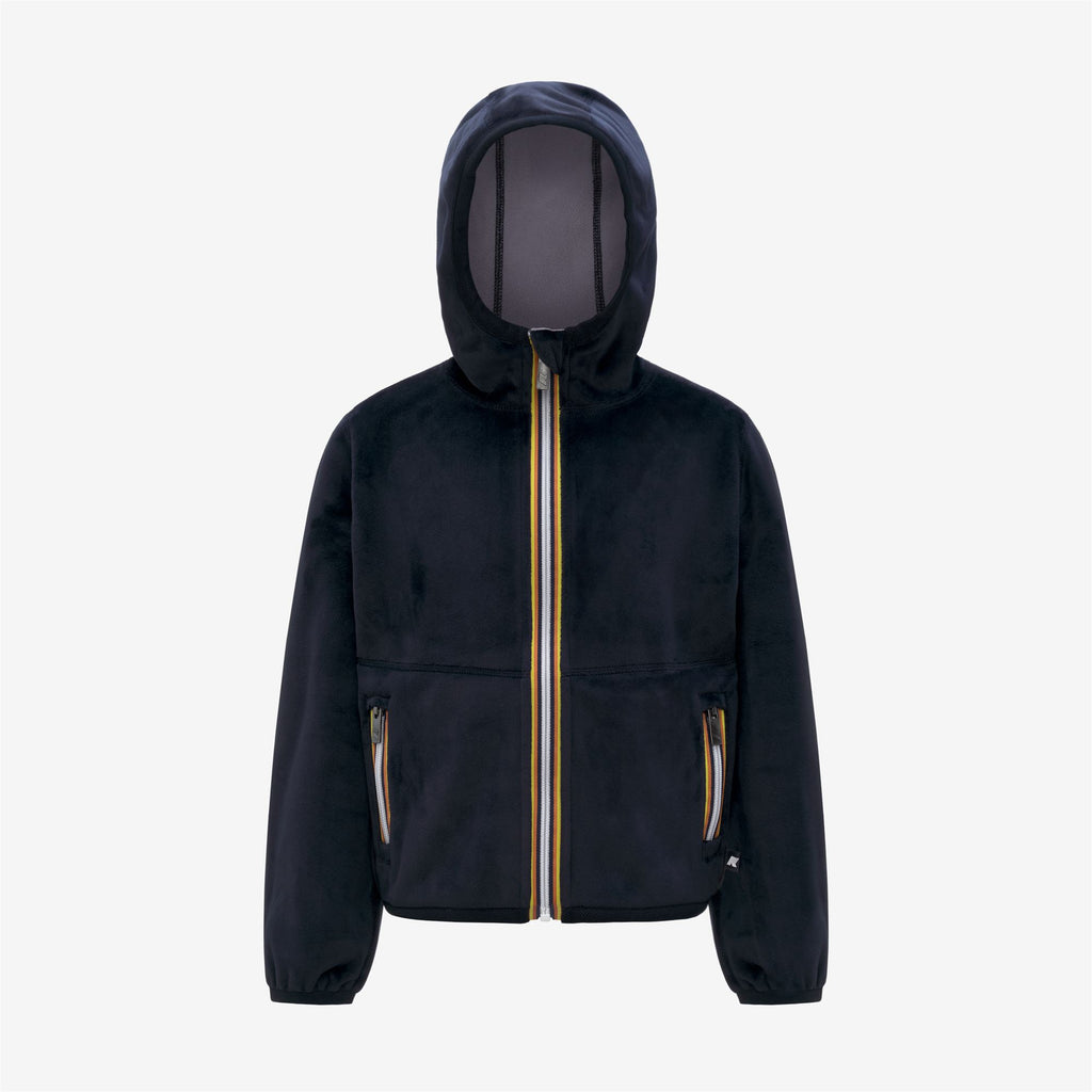 Fleece_GIRL_P. LILY VELOUR POLAR DOUBLE_Jacket_Blue Depth - Violet Lavender - Commercial 1