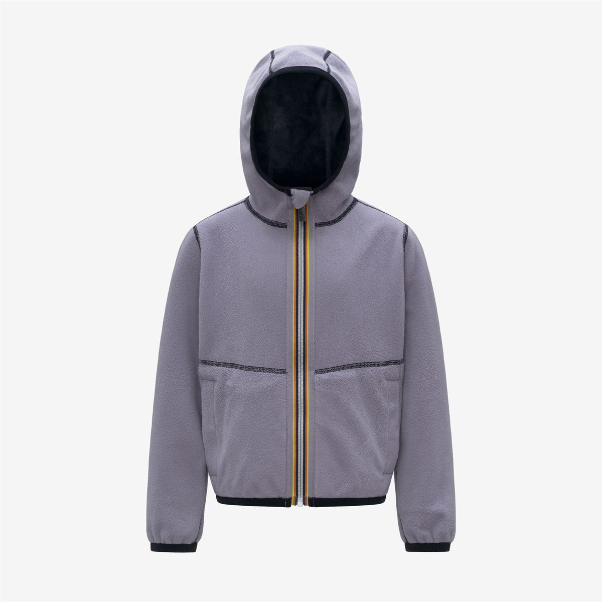 Fleece_GIRL_P. LILY VELOUR POLAR DOUBLE_Jacket_Blue Depth - Violet Lavender - Commercial 2