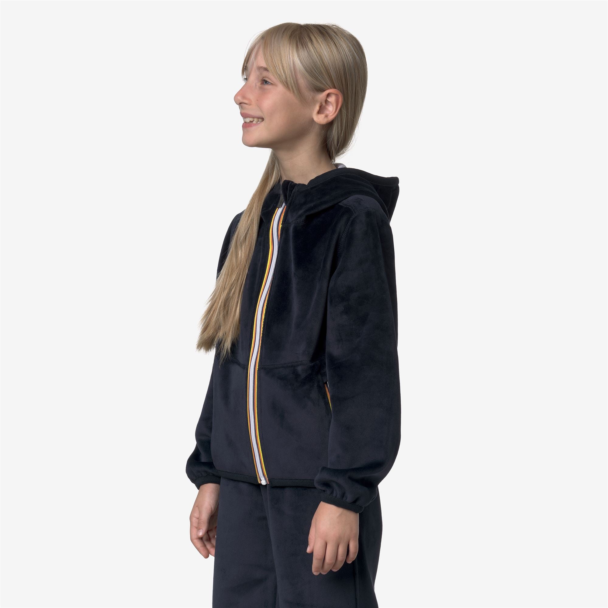 Fleece_GIRL_P. LILY VELOUR POLAR DOUBLE_Jacket_Blue Depth - Violet Lavender - Commercial 5