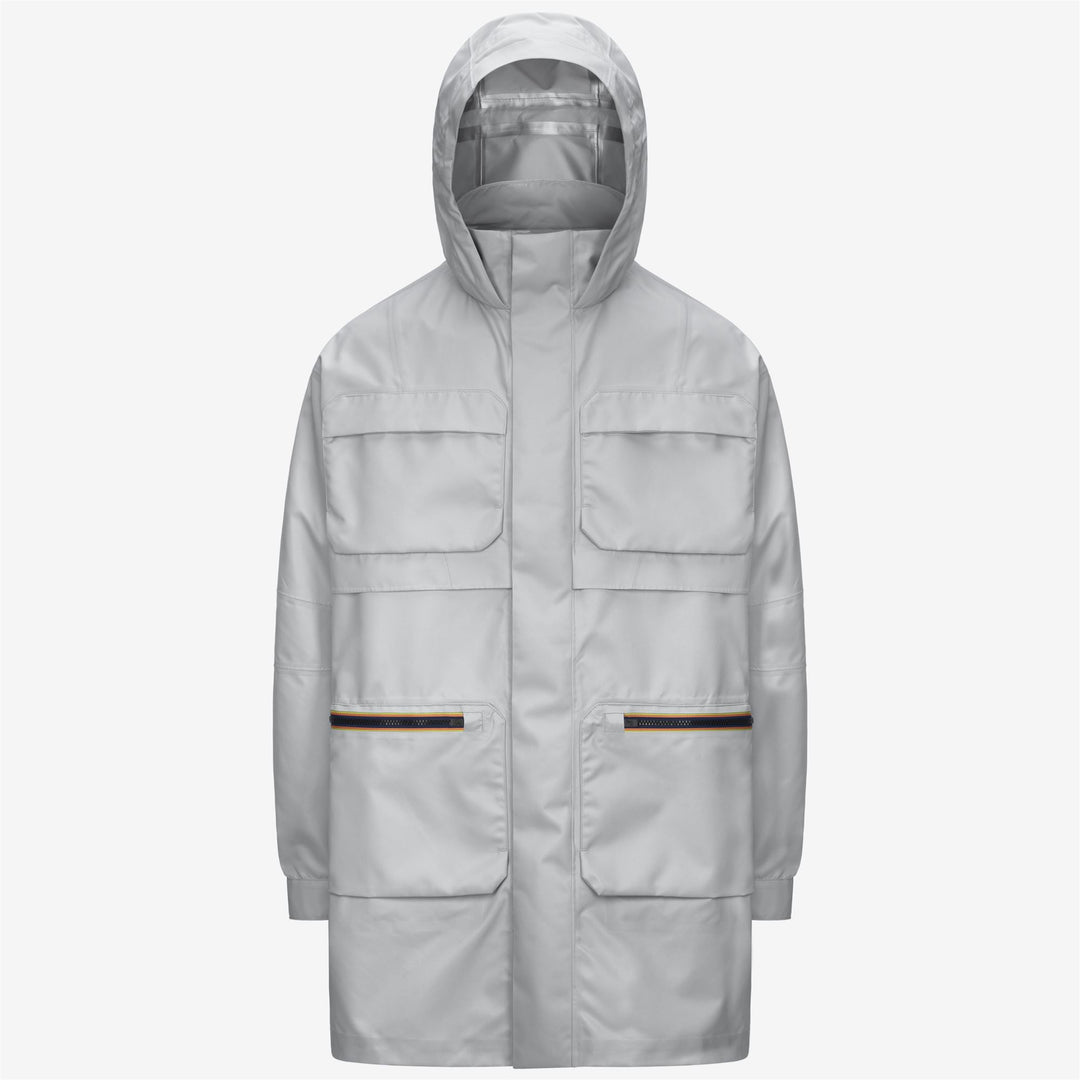 Jackets_UNISEX_EFFIE TECH SHINY TWILL_3/4 Length_Grey Silver - Photo